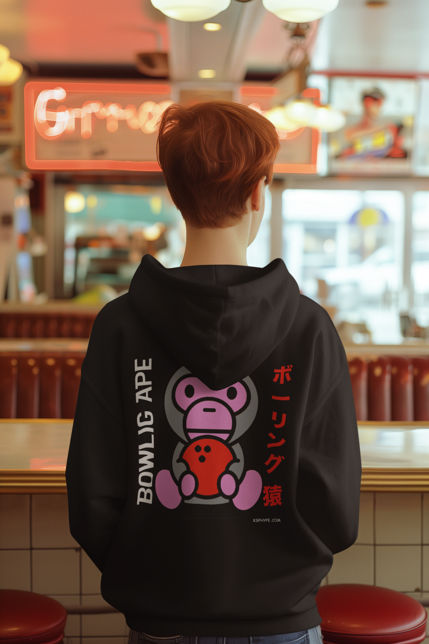 Bowling Ape Hoodie - Japanese Monkey