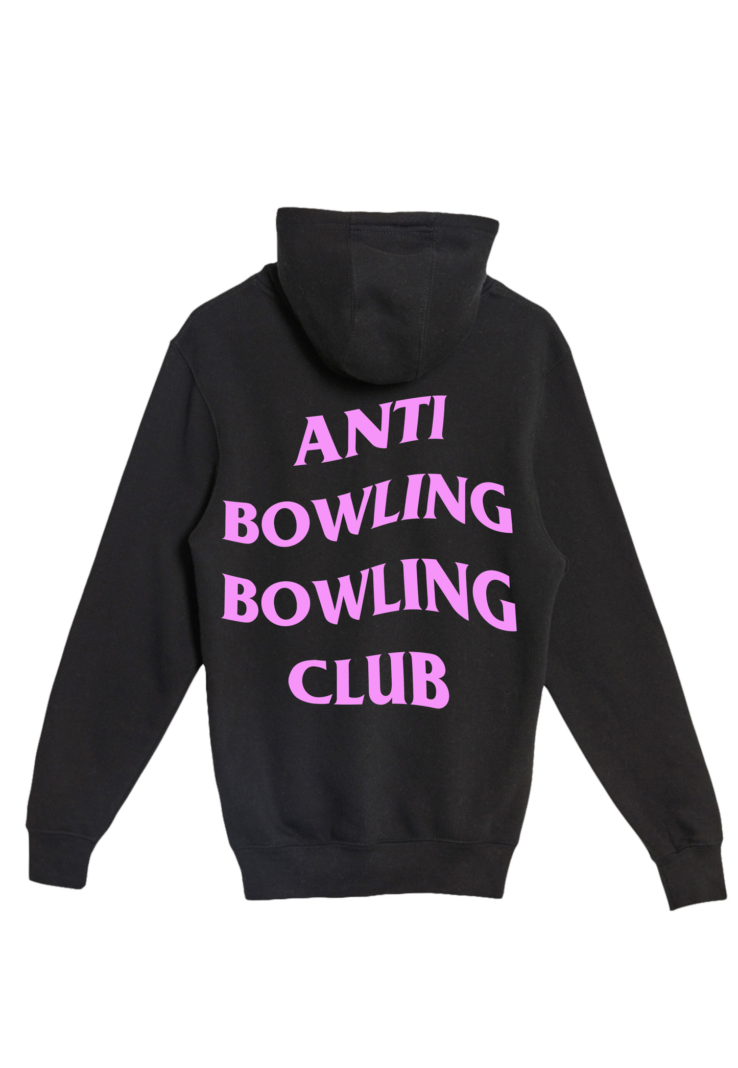 Anti Bowling Bowling Club Pink Print Hoodie